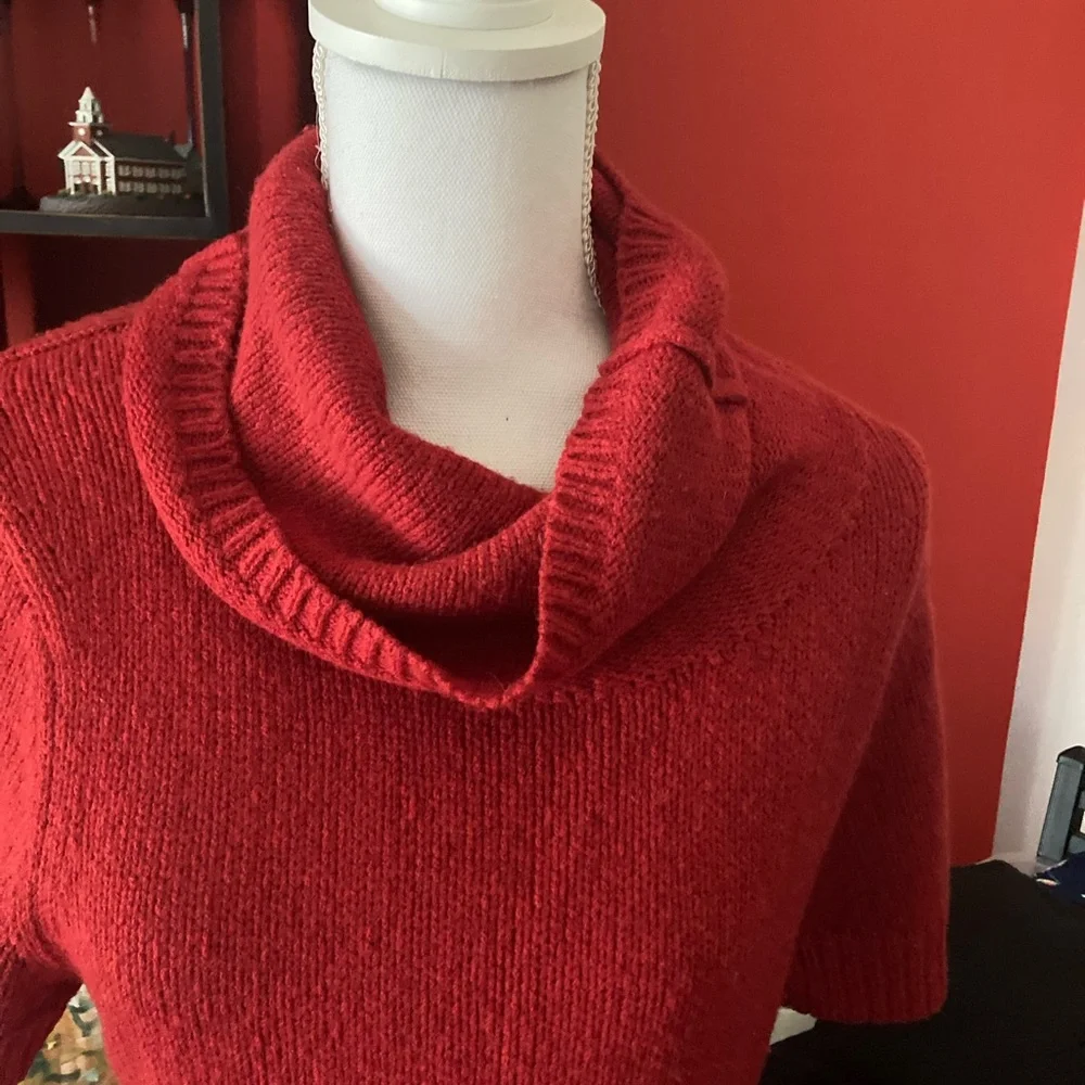 Banana Republic Retro Red Knit Sweater Dress -VTG - Picture 4 of 6